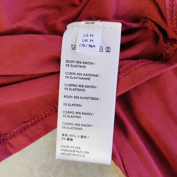 Free People Beach Long Sleeve Mock Neck Crop Top Burgundy Size Medium - Picture 7 of 11